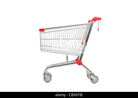 A studio shot of an empty shopping cart Stock Photo