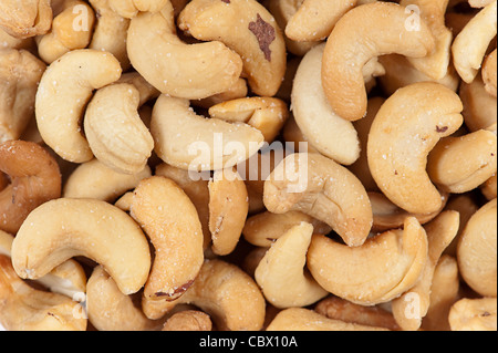 Salted cashew nuts Stock Photo