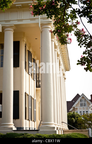 Woodruff House a Greek Revival Mansion built in 1836 in Macon, GA. The house also known as the Cowles-Bond House is owned by Mer Stock Photo