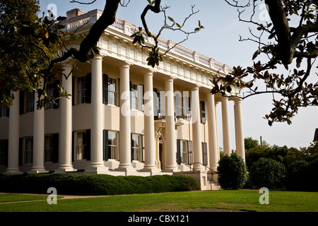 Woodruff House a Greek Revival Mansion built in 1836 in Macon, GA. The house also known as the Cowles-Bond House is owned by Mer Stock Photo