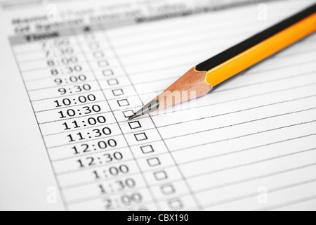 Schedule Form concept Stock Photo
