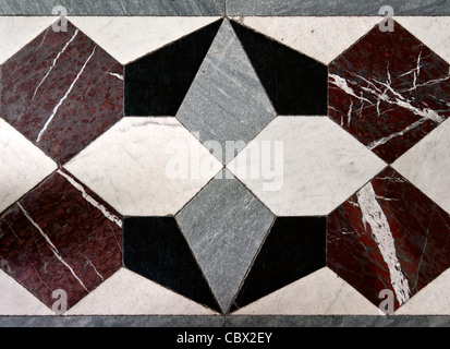 geometric patterns on the marble floor, background Stock Photo