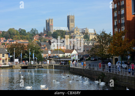 Brayford Pool and waterfront in Lincoln Stock Photo