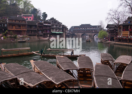 Tuo River in Fenghuang, Hunan province (China) Stock Photo