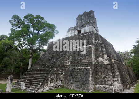 Ancient Maya temple in Tikal, Guatemala Stock Photo