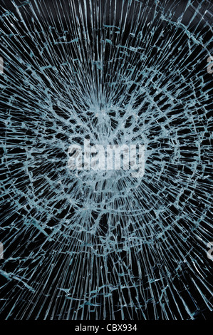 Shattered glass Stock Photo