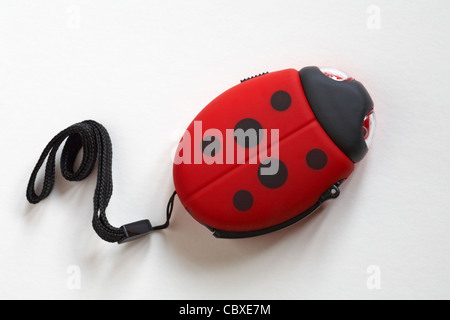 Ladybird wind up torch isolated on white background Stock Photo