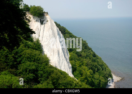 Chalk cliff Koenigsstuhl in the National park Jasmund on the Island Ruegen. Stock Photo