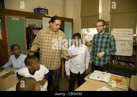 Special Education public middle school for kids with emotional and other developmental problems in Brooklyn, New York Stock Photo