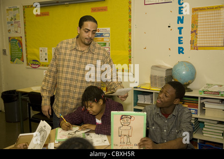 Special Education public middle school for kids with emotional and other developmental problems in Brooklyn, New York Stock Photo