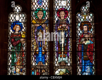 Harry Clarke window, All Saints Church, Bedworth, Warwickshire, England, UK Stock Photo