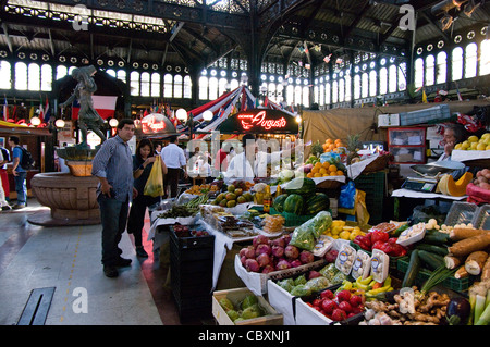 Santiago de Chile city. Central Market of Santiago (1869-1872). Stock Photo