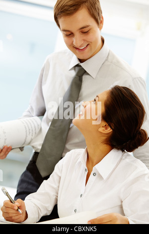Portrait of two architects talking at meeting Stock Photo