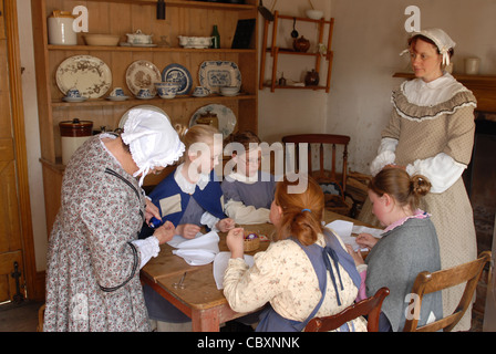 One of Australia's most popular attractions is the animated gold rush open-air museum of Sovereign Hill in Ballarat, Victoria Stock Photo