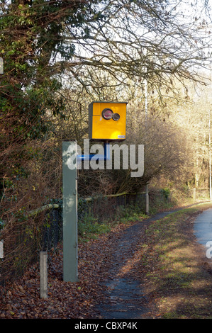 A roadside Truvelo Combi Smc type speed and safety camera on the A413 Amersham Road at Chalfont St Peter Bucks UK Stock Photo