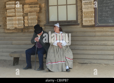 One of Australia's most popular attractions is the animated gold rush open-air museum of Sovereign Hill in Ballarat, Victoria Stock Photo