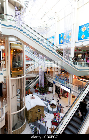 Lift inside Princes Quay shopping centre, Hull, East Yorkshire, UK ...