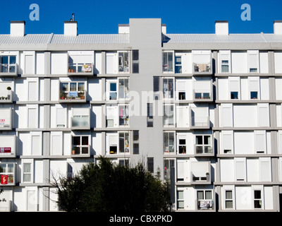 Modern apartment building facade Stock Photo