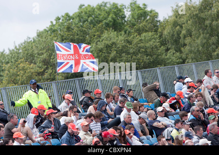 Crowds watch the British Grand Prix at Silverstone, UK.