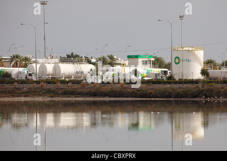 British Petroleum facility at Larnaca Airport, Cyprus Stock Photo