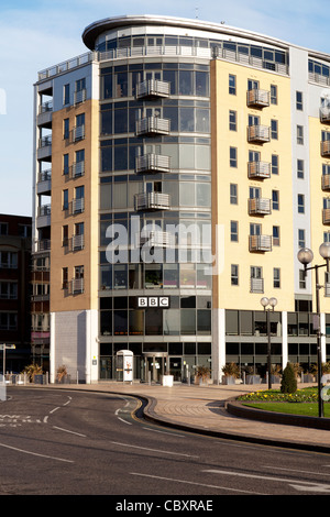 BBC television building Kingston upon Hull, Hull City, East Riding of Yorkshire, England, offices in Chapel Street Stock Photo