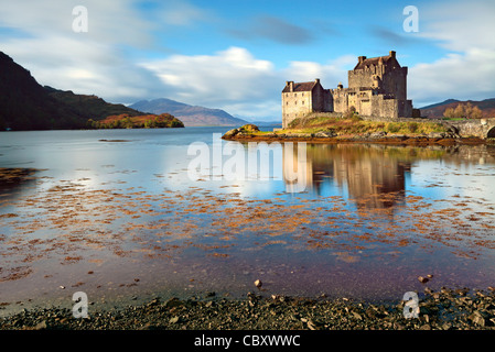 Eilean Donan Castle near Dornie in the Scottish Highlands. Stock Photo