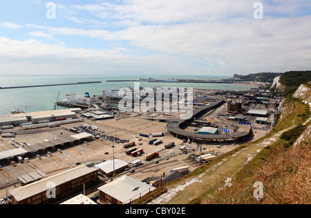 Port of Dover from above Stock Photo