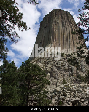 The Devil's Tower in Wyoming, USA. American's First National Monument Stock Photo