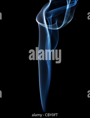 Blue Smoke swirls Stock Photo