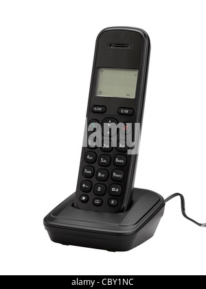 Modern wireless phone (clipping path) Stock Photo