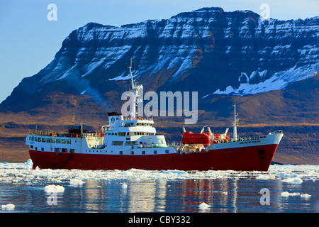 Antarctic Dream at Røde Ø, Scoresbysund, Greenland Stock Photo