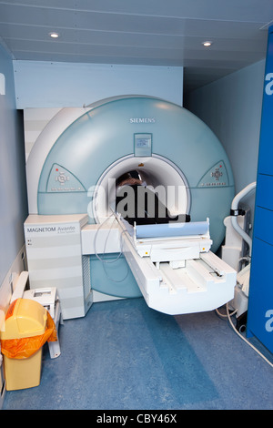 Mobile MRI Scanner in custom built heavy good trailer Stock Photo