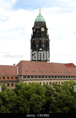 City hall of the Saxon provincial capital Dresden. Stock Photo