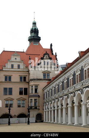 Stable court in the Residential palace of Dresden. Stock Photo