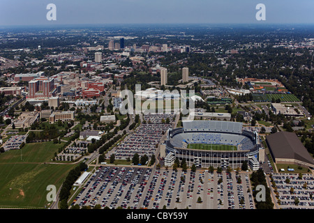 aerial photograph,  University of Kentucky, Commonwealth Stadium, Lexington, Kentucky Stock Photo