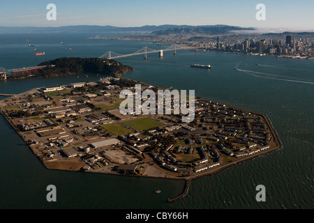 aerial photograph of Treasure Island, San Francisco Stock Photo