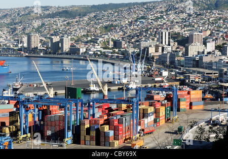 Valparaiso harbour, Chile Stock Photo