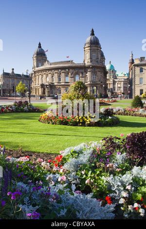 The Maritime Museum and Queens Gardens, Hull, East Yorkshire. Stock Photo
