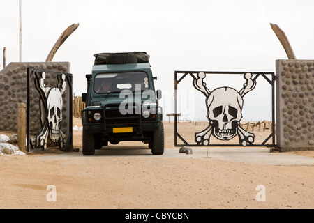 Entrance Gate at Skeleton Coast National Park - Namibia, Africa Stock Photo