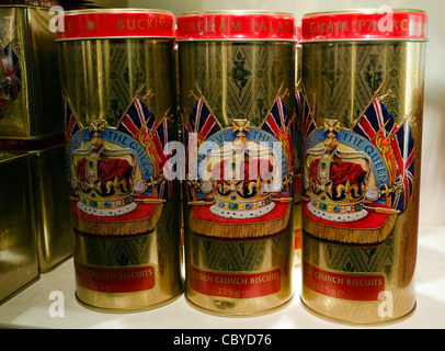 Royal souvenirs on sale at Queen's gift shop Buckingham Palace London England Great Britain UK Stock Photo