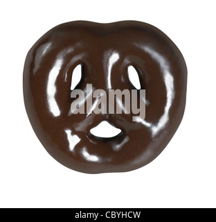 studio photography of a dark brown gingerbread isolated on white with clipping path Stock Photo