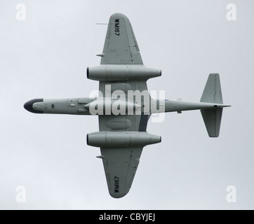 Gloster Meteor NF11 (civil registration G-LOSM, RAF code WM167) displaying at Kemble Air Day 2009 Stock Photo