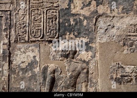 Cartouche of Ptolemy IX (Soter II) on pillar at the Temple of Haroeris ...