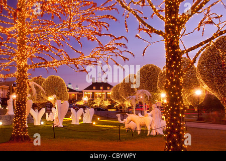 Christmas decorations and lights at Opryland Hotel, Nashville Tennessee USA Stock Photo