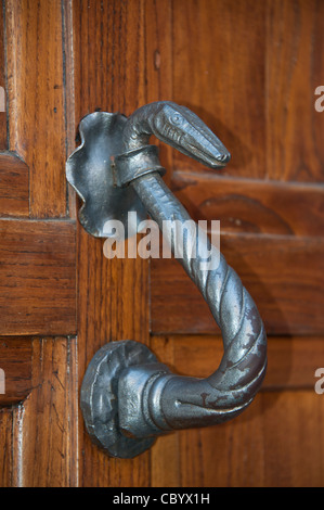 Antique door knob in Trastevere section of Rome, Italy. Stock Photo