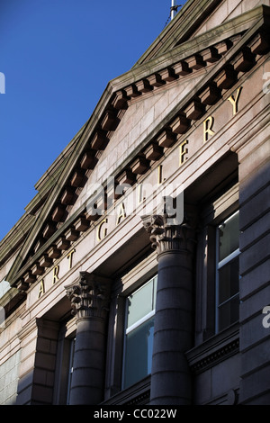 The granite front of the Art Gallery in Aberdeen city centre, Scotland, UK Stock Photo