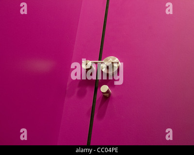 Metal public bathroom stall lock Stock Photo - Alamy