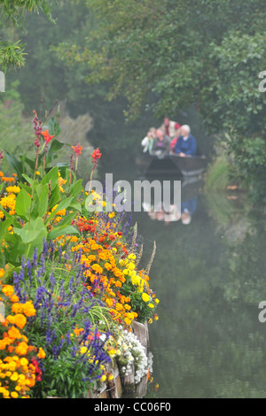 BOAT RIDE THROUGH THE HORTILLONNAGES OR FLOATING GARDENS, AMIENS, SOMME (80), FRANCE Stock Photo