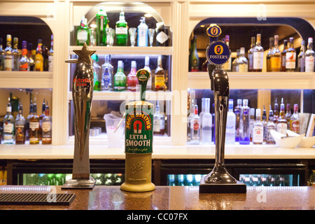 John Smith's Extra Smooth beer pump in pub in UK Stock Photo