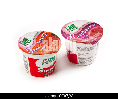 Elm Farm yoghurt made by Dairy Crest in UK Stock Photo